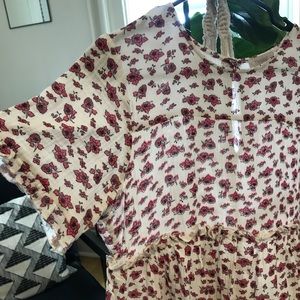 White and floral swing dress